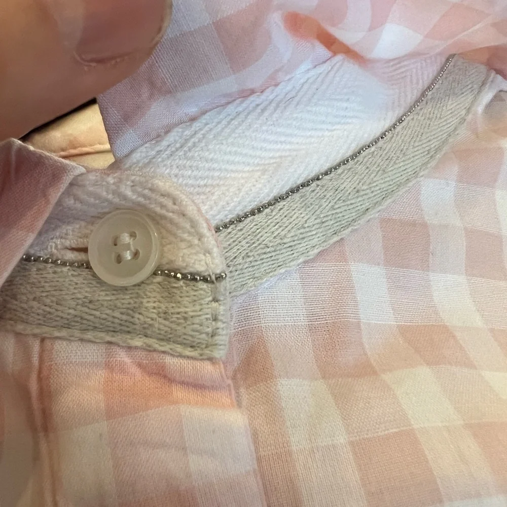 Lafayette 148 New York Checkered Button Top- Small - Picture 9 of 9
